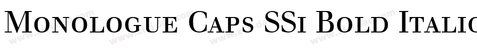 Monologue Caps SSi Bold Italic Small Caps字体转换